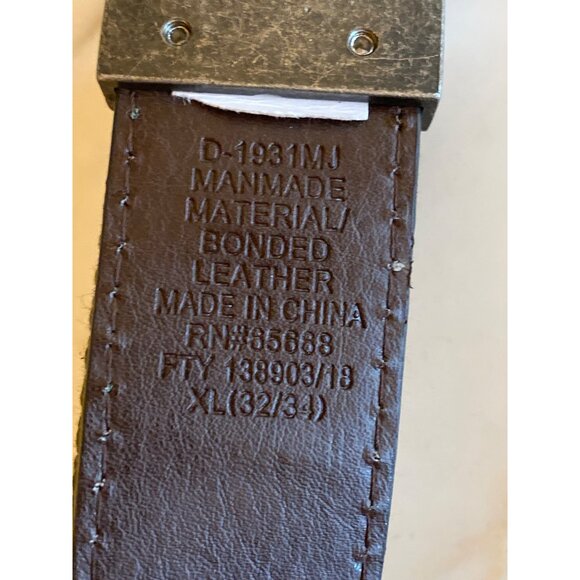 Green Camouflage Canvas Reversible Brown Leather Back Belt Size XL - Picture 4 of 5